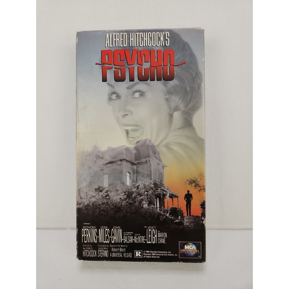 Psycho VHS Tape 1995 MCA Horror Classic Alfred Hitchcock 1960 Movie Film